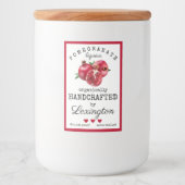 Granaatappel likeur label voor een kleine fles | voedselcontainer etiket (Voorkant)