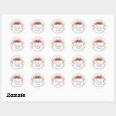 Granaatappel & Lint Trouwfeest Favor Sticker (Vel)