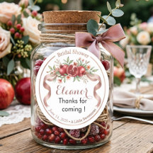 Granaatappel & Lint Trouwfeest Favor Sticker