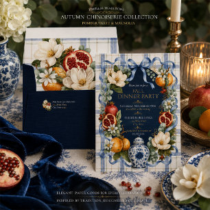 Granaatappel & Magnolia, Herfst Chinoiserie Kaart