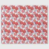 Granaatappel Mode: Naadloze  Patroon Cadeaupapier (Vlak)