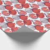 Granaatappel Mode: Naadloze  Patroon Cadeaupapier (Hoek)