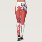 Granaatappel Mode: Naadloze  Patroon Leggings (Achterkant)