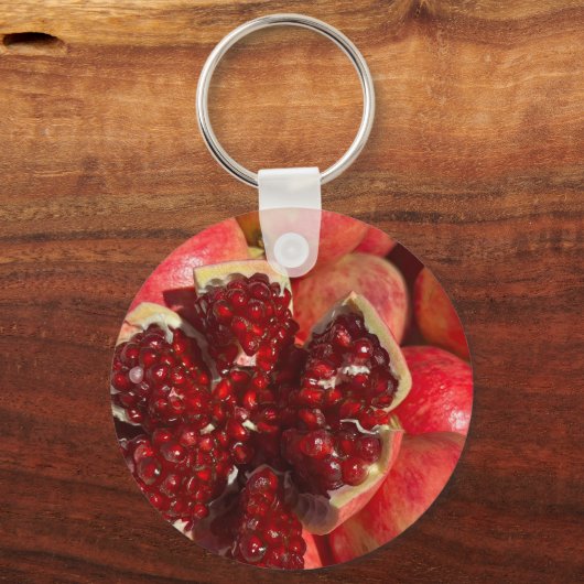 Granaatappel Onderzetter Sleutelhanger (Achterkant)
