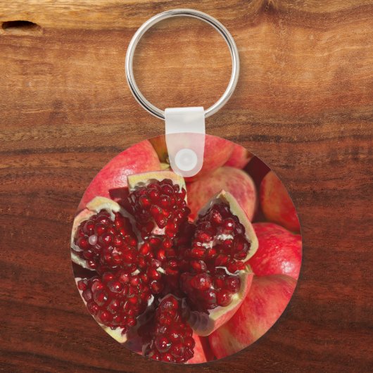 Granaatappel Onderzetter Sleutelhanger (Voorkant)