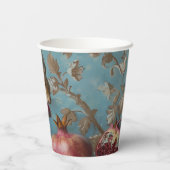 Granaatappel - Papieren kopjes Maat 236ml Papieren Papieren Bekers (Achterkant)