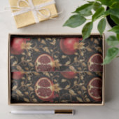 Granaatappel Paradise -Rich Floral Naadloos Patroo Tissuepapier (Geschenk)