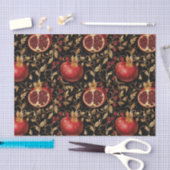 Granaatappel Paradise -Rich Floral Naadloos Patroo Tissuepapier (Craft)