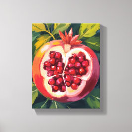 Granaatappel Pitten | Fruit Schilderij Canvas Afdruk