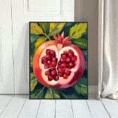 Granaatappel Pitten | Fruit Schilderij Poster