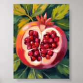 Granaatappel Pitten | Fruit Schilderij Poster (Voorkant)