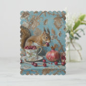 Granaatappel - Platte uitnodiging: 12,7 cm x 17,8 Save The Date (Staand voorkant)