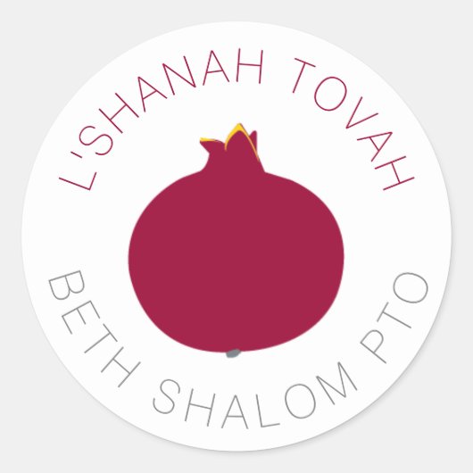 Granaatappel rode aangepaste Stickers (Voorkant)