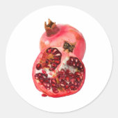 granaatappel ronde sticker (Voorkant)
