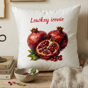 Granaatappel Rood Rijk Olieverf Esthetisch Elegant Kussen