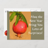 Granaatappel Rosh HaShana Feestdagenkaart (Voorkant / Achterkant)