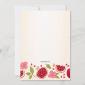 Granaatappel Rosh Hashana Kaart (Achterkant)