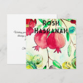 Granaatappel Rosh Hashanah Fruit Shana Tova Feestdagenkaart (Voorkant / Achterkant)