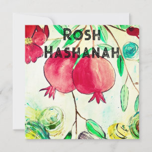 Granaatappel Rosh Hashanah Fruit Shana Tova Feestdagenkaart
