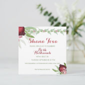 Granaatappel Rosh Hashanah uitnodiging (Staand voorkant)