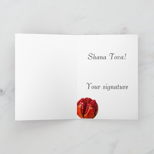 Granaatappel Rosj Hasjana kaart (Binnen)