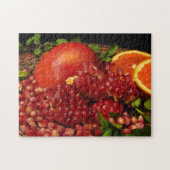 Granaatappel Sinaasappel en Mint Puzzel Legpuzzel (Horizontaal)