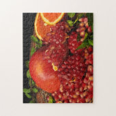 Granaatappel Sinaasappel en Mint Puzzel Legpuzzel (Verticaal)