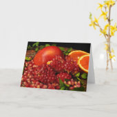 Granaatappel, Sinaasappel en Munt Kaart (Gele Bloem)