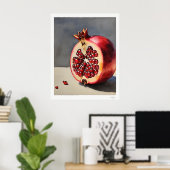 Granaatappel Stilleven Poster (Thuiskantoor)