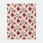Granaatappel tak met bloemen en vruchten fleece deken (Voorkant)