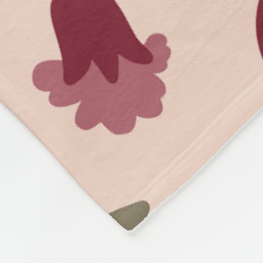 Granaatappel tak met bloemen en vruchten fleece deken (Hoek)