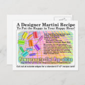 Granaatappel-Tini Pop-sikles Recept Briefkaart (Voorkant / Achterkant)