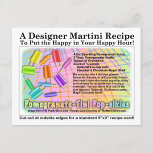 Granaatappel-Tini Pop-sikles Recept Briefkaart