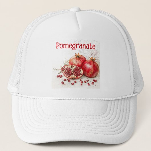 Granaatappel Trucker Hoed Pet (Voorkant)
