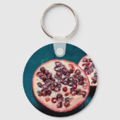 Granaatappel Vegan Fruit Gourmet Foodie Souvenir Sleutelhanger (Voorkant)