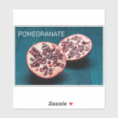 Granaatappel Vegan Fruit Gourmet Foodie Souvenir Sticker (Vel)