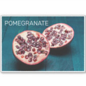 Granaatappel Vegan Fruit Gourmet Foodie Souvenir Sticker (Voorkant)