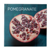 Granaatappel Vegan Fruit Gourmet Foodie Souvenir Tegeltje (Voorkant)
