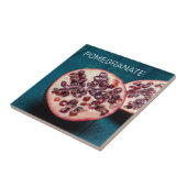Granaatappel Vegan Fruit Gourmet Foodie Souvenir Tegeltje (Zijkant)