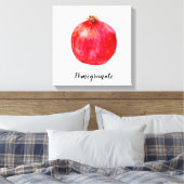 Granaatappel waterverf print. canvas afdruk (Insitu (Slaapkamer))