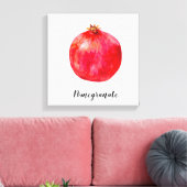 Granaatappel waterverf print. canvas afdruk (Insitu (Woonkamer))
