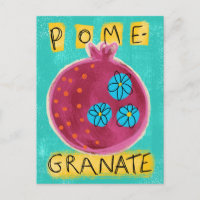 Granaatappel Whimsy Briefkaart