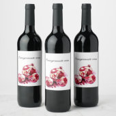 Granaatappel wijn label. etiket (Flessen)
