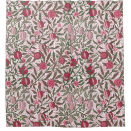 Granaatappel William Morris magenta Douchegordijn