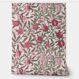 Granaatappel William Morris magenta Wallpaper Behang