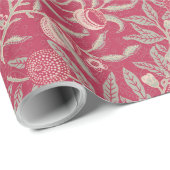 Granaatappel William Morris viva magenta Wrapping  Cadeaupapier (Rol Hoek)