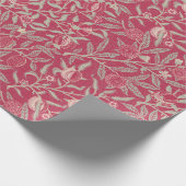 Granaatappel William Morris viva magenta Wrapping  Cadeaupapier (Hoek)