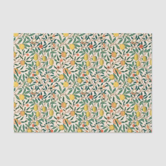 Granaatappel William Morris zacht origineel op wit Tissuepapier (Voorkant)