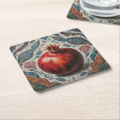 Granaatappel Yalda-onderzetter Kartonnen Onderzetters (Schuin)
