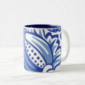 granaatappelbloei tweekleurige koffiemok (Voorkant rechts)